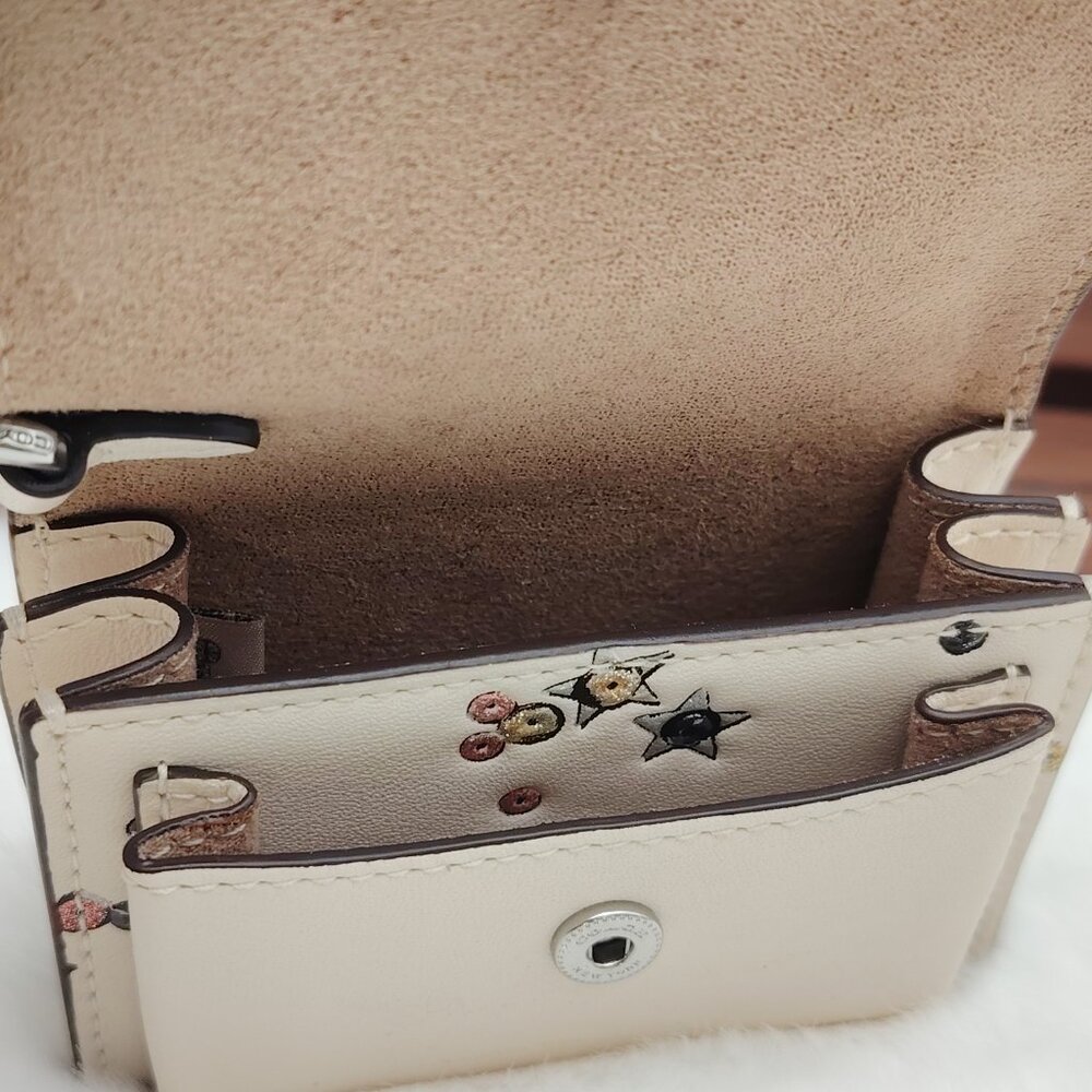 Coach Klare Bag Charm With Star Print - Picture 6 of 9